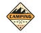 Vintage Wildlife Summer Camp Camping Activities Emblem Badge Illustration