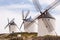 Vintage windmills in La Mancha.