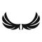 Vintage wings icon, simple style