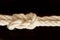 Vintage wite rope with knot