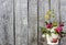 Vintage Wood Background with Flowers Shabby Chic