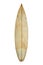 Vintage wood surfboard isolated on white