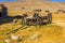 Vintage Wood Wagon Abandoned in High Desert