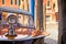 Vintage wooden 1960s speedboat in the Grand Canal, Venice, Italy