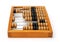 Vintage wooden Abacus isolated on a white