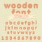 Vintage wooden alphabet. Flat style