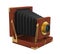 Vintage Wooden Camera Isolated