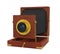 Vintage Wooden Camera Isolated