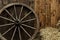 Vintage wooden carriage wheel