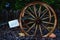 Vintage wooden carriage wheel