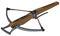 He vintage wooden crossbow