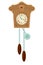 Vintage wooden Cuckoo Clock - object isolated