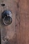 Vintage wooden door, close up concept photo. Security, metal.