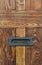 Vintage wooden door Letter box