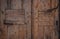 Vintage wooden door. Natural wood textured surface background