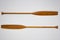 Vintage Wooden Paddle Oars Close Up on White Background
