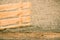 Vintage wooden planks background on shingle