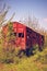 Vintage wooden railway wagon derelict