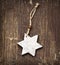 Vintage Wooden Star Christmas Decoration