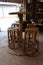 Vintage wooden table and chairs, sitting corner