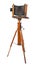 Vintage wooden view camera