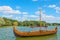 Vintage wooden Viking boat