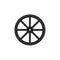 Vintage wooden wheel in black design