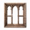 Vintage Wooden Window Mock Up: Gothic Surrealism Style