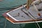 Vintage wooden yacht stern