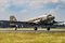 Vintage World War II warbird Douglas C-47 Dakota transport plane taxiing on Jagel airbase during its D-Day 75 memorial flight over