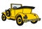 Vintage yellow cabriolet