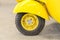 Vintage Yellow Car Wheel; Classic Vehicles