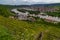 Vinyards and castle at the river Neckar