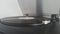 Vinyl disc player headshell Cartridge closeup