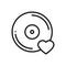 Vinyl line icon. Favorite song. Vinyl record disco dance nightlife club DJ disk party theme. Sign and symbol. Vector