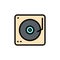 Vinyl record, music icon. Simple color with outline vector elements of cultural activities icons for ui and ux, website or mobile