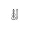 Viola music instrument icon vector