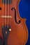 Viola Violin Isolated on Blue
