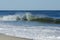 Violent, Choppy Ocean Waves at the Beach