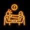 violent crime neon glow icon illustration