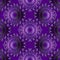 Violet 3d vintage floral mandalas seamless pattern. Vector ornamental background. Ornate repeat surface flowers backdrop