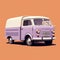 Violet Background Truck: Clean And Simple Design Inspired By Annibale Carracci