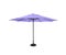 Violet beach umbrella isolated on white