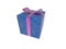 Violet Blue Gift Box or Present Package slightly sideways