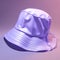 Violet Bucket Hat: Futuristic Realism With Subtle Shading