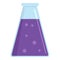 Violet chemical substance icon, flat style