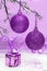 Violet Christmas balls