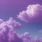 Violet clouds in the blue sky and sunlight. AI-Generated.