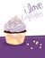 Violet cupcake