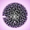 Violet dark labyrinth complex in circle shape